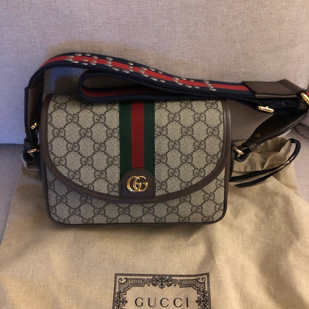 NWT AUTHENTIC Gucci GG Canvas Ophidia Small Crossbody/Shoulder Bag